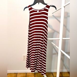 Old Navy Red and White striped swing dress